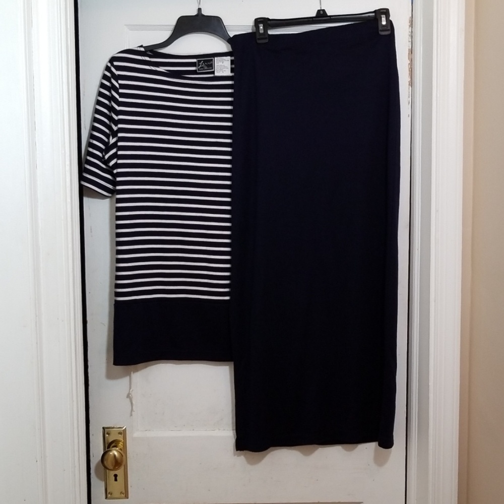 Nia Leonard Lennie 2 pc Top and Maxi Skirt Sz M